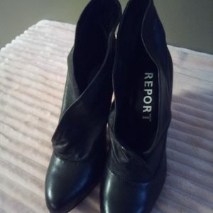 Report Black Leather Shoes, fine quality!